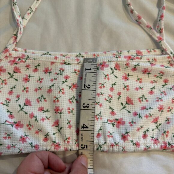 Women Cute Matching Set Sleeveless Floral Print Set Size L - Picture 6 of 9